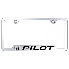 Automotive Gold License Plate Frame - Silver Stainless Steel - GFPILEC