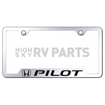 Automotive Gold License Plate Frame - Silver Stainless Steel - GFPILEC