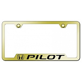 Automotive Gold License Plate Frame - Gold Stainless Steel - GFPILEG