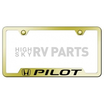 Automotive Gold License Plate Frame - Gold Stainless Steel - GFPILEG