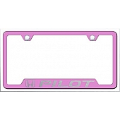 Automotive Gold License Plate Frame - Pink Stainless Steel - GFPILEP