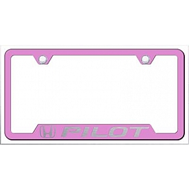 Automotive Gold License Plate Frame - Pink Stainless Steel - GFPILEP