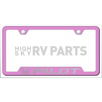 Automotive Gold License Plate Frame - Pink Stainless Steel - GFPILEP