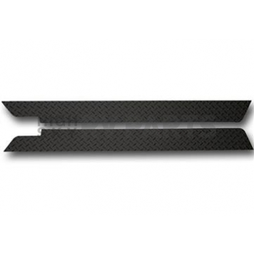 Warrior Products Rocker Panel Guard - Flat Aluminum Black Powder Coated Single - 906PC