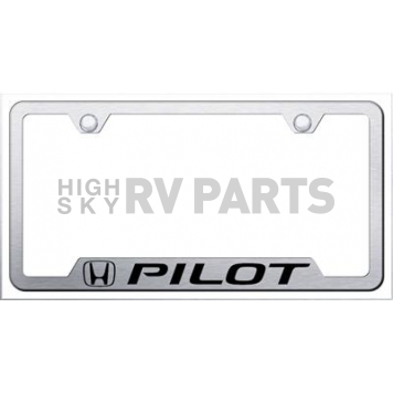 Automotive Gold License Plate Frame - Silver Stainless Steel - GFPILES