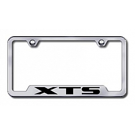 Automotive Gold License Plate Frame - Silver Stainless Steel - GFXTSES