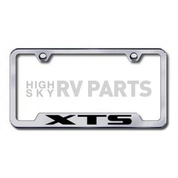 Automotive Gold License Plate Frame - Silver Stainless Steel - GFXTSES