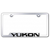 Automotive Gold License Plate Frame - Silver Stainless Steel - GFYUKEC