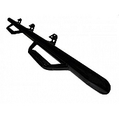 N-Fab Nerf Bar - Truck Wheel to Wheel Black Gloss Powder Coated Steel Round - C1489QC