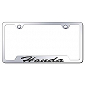 Automotive Gold License Plate Frame - Silver Stainless Steel - GFSHONEC