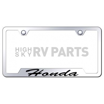 Automotive Gold License Plate Frame - Silver Stainless Steel - GFSHONEC
