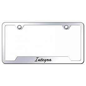 Automotive Gold License Plate Frame - Silver Stainless Steel - GFSINTEC