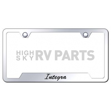 Automotive Gold License Plate Frame - Silver Stainless Steel - GFSINTEC