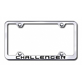 Automotive Gold License Plate Frame - Silver Stainless Steel - LFWCHAEC