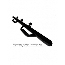 N-Fab Nerf Bar - Truck Wheel to Wheel Black Gloss Powder Coated Steel Round - C0784RC4