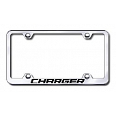 Automotive Gold License Plate Frame - Silver Stainless Steel - LFWCHGEC