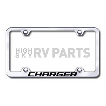 Automotive Gold License Plate Frame - Silver Stainless Steel - LFWCHGEC