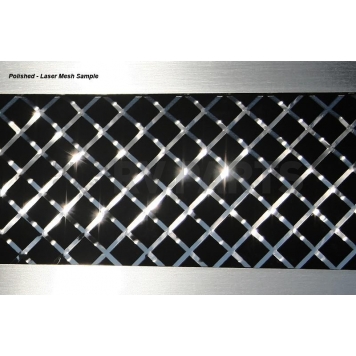 American Car Craft Grille Trim Cover - Laser Mesh Silver Polished Stainless Steel - 042041-1