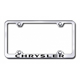 Automotive Gold License Plate Frame - Silver Stainless Steel - LFWCHREC