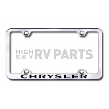 Automotive Gold License Plate Frame - Silver Stainless Steel - LFWCHREC