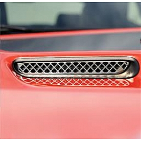 T-Rex Truck Products Hood Scoop Grille Insert Polished Stainless Steel Silver - 11417
