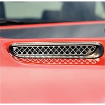 T-Rex Truck Products Hood Scoop Grille Insert Polished Stainless Steel Silver - 11417