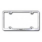 Automotive Gold License Plate Frame - Silver Stainless Steel - LFWCHRLEC