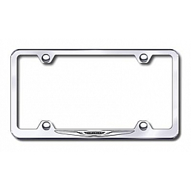 Automotive Gold License Plate Frame - Silver Stainless Steel - LFWCHRLEC