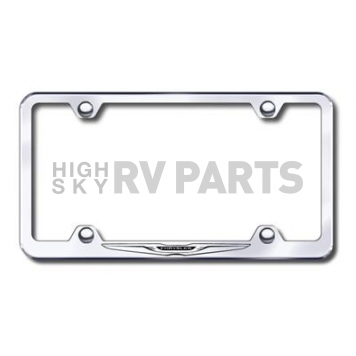 Automotive Gold License Plate Frame - Silver Stainless Steel - LFWCHRLEC