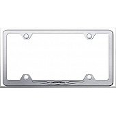Automotive Gold License Plate Frame - Silver Stainless Steel - LFWCHRLES