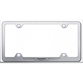 Automotive Gold License Plate Frame - Silver Stainless Steel - LFWCHRLES