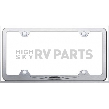 Automotive Gold License Plate Frame - Silver Stainless Steel - LFWCHRLES