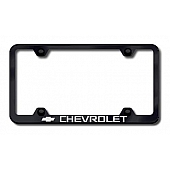 Automotive Gold License Plate Frame - Black Stainless Steel - LFWCHVEB