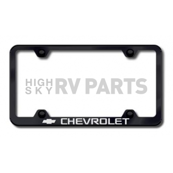 Automotive Gold License Plate Frame - Black Stainless Steel - LFWCHVEB