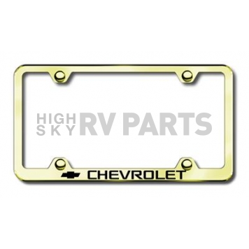 Automotive Gold License Plate Frame - Gold Stainless Steel - LFWCHVEG