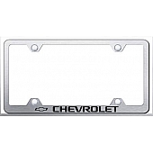 Automotive Gold License Plate Frame - Silver Stainless Steel - LFWCHVES