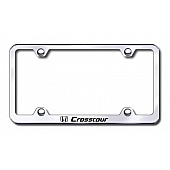 Automotive Gold License Plate Frame - Silver Stainless Steel - LFWCRTEC