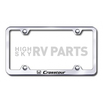 Automotive Gold License Plate Frame - Silver Stainless Steel - LFWCRTEC