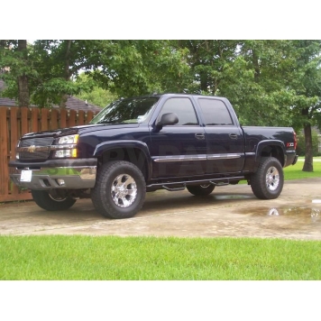 N-Fab Nerf Bar - Truck Wheel to Wheel Black Gloss Powder Coated Steel Round - C0189CC-1