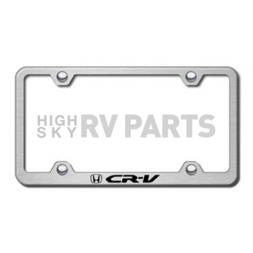 Automotive Gold License Plate Frame - Silver Stainless Steel - LFWCRVES