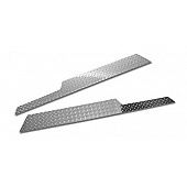 Warrior Products Rocker Panel Guard - Flat Aluminum Silver Polished Single - 909