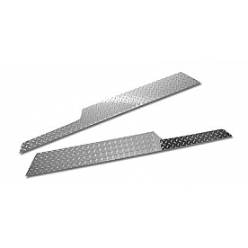 Warrior Products Rocker Panel Guard - Flat Aluminum Silver Polished Single - 909