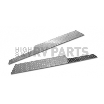 Warrior Products Rocker Panel Guard - Flat Aluminum Silver Polished Single - 909