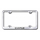 Automotive Gold License Plate Frame - Silver Stainless Steel - LFWCRZEC