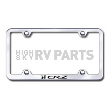 Automotive Gold License Plate Frame - Silver Stainless Steel - LFWCRZEC