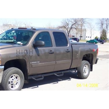 N-Fab Nerf Bar - Truck Wheel to Wheel Black Matte Textured Powder Coated Steel Round - C07105CC6X