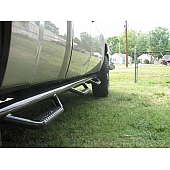 N-Fab Nerf Bar - Truck Wheel to Wheel Black Gloss Powder Coated Steel Round - C07105QC6