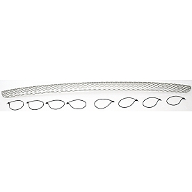 Street Scene Bumper Grille Insert Mesh Satin Silver Aluminum - 95077894