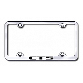 Automotive Gold License Plate Frame - Silver Stainless Steel - LFWCTSEC