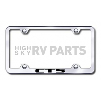 Automotive Gold License Plate Frame - Silver Stainless Steel - LFWCTSEC